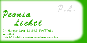 peonia lichtl business card